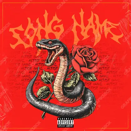 Portada de álbum prediseñada «Vintage Savage» — un motivo con carácter propio, en una gama roja