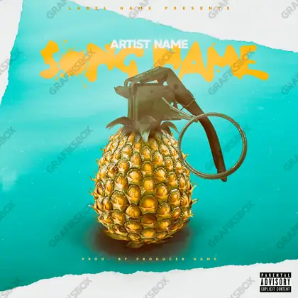 Обложка для песни «Fresh Grenade» — в синих тонах