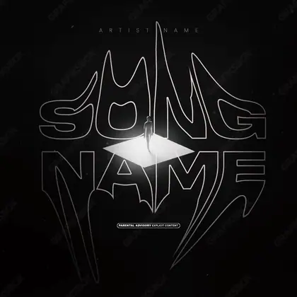 Portada de álbum prediseñada «Account» — un motivo con carácter propio, en una gama en blanco y negro