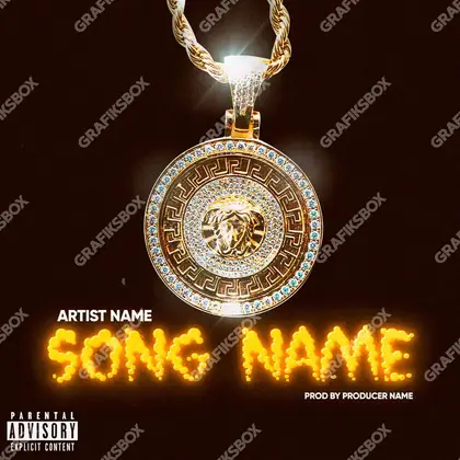 Premade album cover “Medusa” — a subject with a character of its own in orange shades