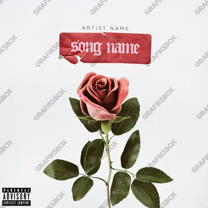 Купить обложку для трека с цветами «Rose» — в красных тонах