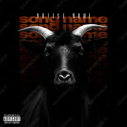 Portada de álbum prediseñada «Black Beast» — una escena nocturna de sombras profundas, en una gama en blanco y negro