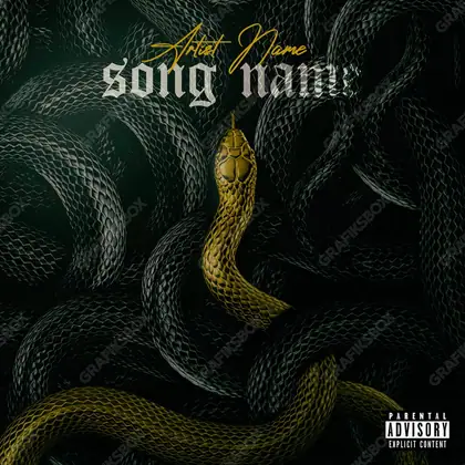 Portada de álbum prediseñada «Snakegold1» — un motivo con carácter propio, en una gama en blanco y negro