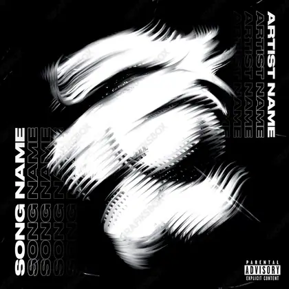 Portada de álbum prediseñada «Become» — una idea visual original sin equivalente cercano en el catálogo, en una gama en blanco y negro