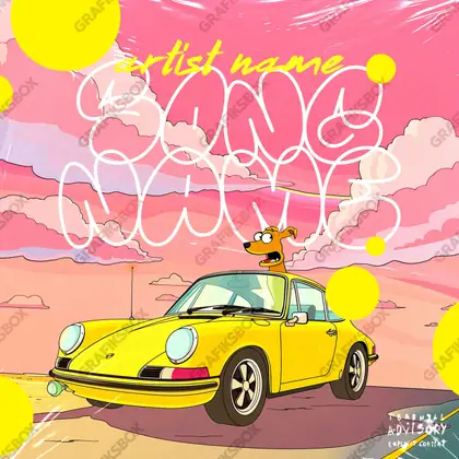 Portada de álbum prediseñada «Paseo» — una idea visual original sin equivalente cercano en el catálogo, en una gama roja