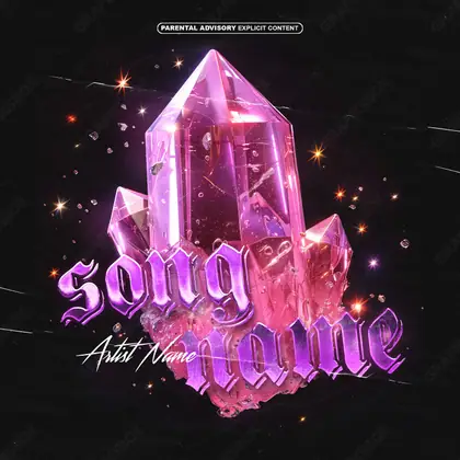 Portada de álbum prediseñada «Gemstone» — un motivo con carácter propio, en matices rosados