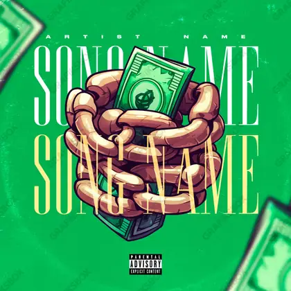 Portada de álbum prediseñada «Savings Future» — un motivo con carácter propio, en una gama verde