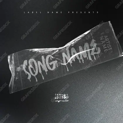 Portada de álbum prediseñada «Poster» — una idea visual original sin equivalente cercano en el catálogo, en una paleta monocroma