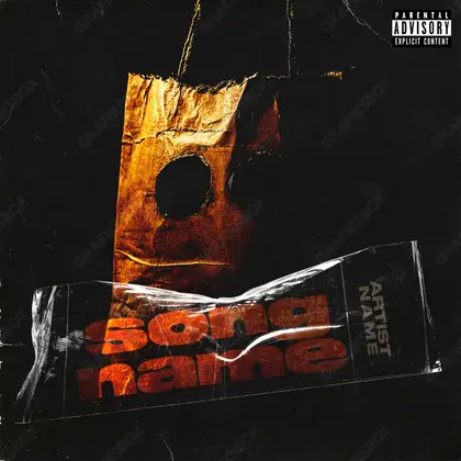 Portada de álbum prediseñada «Shadowy» — una idea visual original sin equivalente cercano en el catálogo, en matices anaranjados