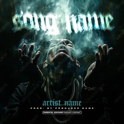 Premade album cover “Ritual” — dark art with a heavy atmosphere in cool blue tones