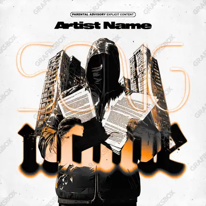 Portada de álbum prediseñada «Under Law» — un encuadre que no encaja en una sola categoría, en una gama naranja
