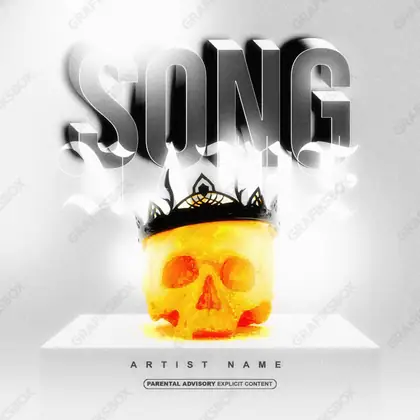 Portada de álbum prediseñada «Detox» — una idea visual original sin equivalente cercano en el catálogo, en una gama en blanco y negro