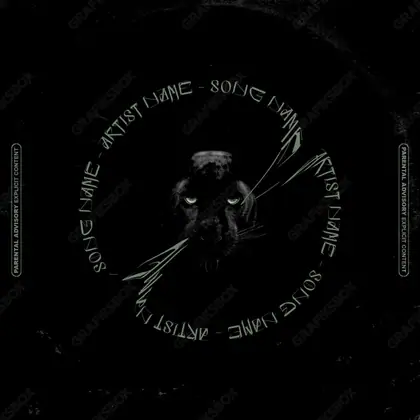Portada de álbum prediseñada «Pantera» — un encuadre que no encaja en una sola categoría, en una paleta monocroma