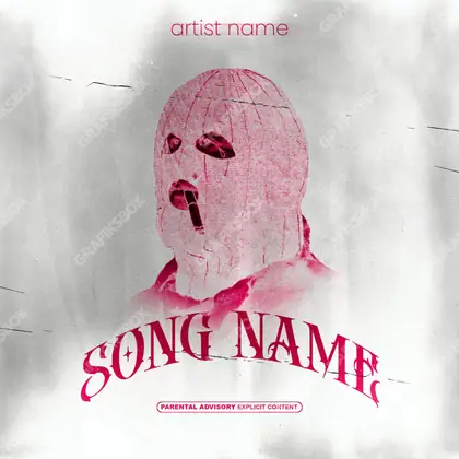 Portada de álbum prediseñada «Crunck» — un motivo con carácter propio, en tonos rojos intensos