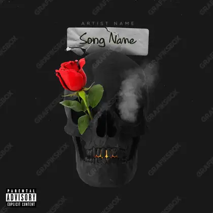 Premade album cover “Romantic Skull” — a shot about a relationship, without the clichés in a monochrome palette