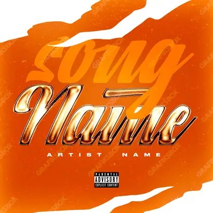 Portada de álbum prediseñada «Solido» — un encuadre que no encaja en una sola categoría, en una gama naranja