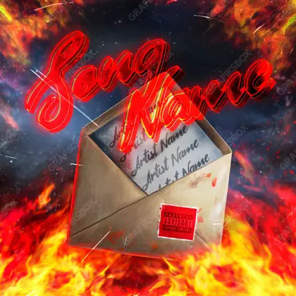 Обложка для трека «Hot Letter» — в красных тонах