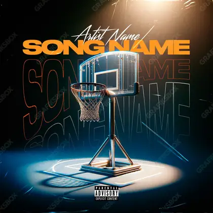 Portada de álbum prediseñada «Alone Basket» — una toma silenciosa sobre marcharse y las habitaciones vacías, en una gama naranja