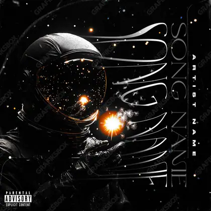 Portada de álbum prediseñada «Dandelion» — una idea visual original sin equivalente cercano en el catálogo, en una paleta monocroma