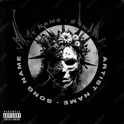 Portada de álbum prediseñada «Crooked» — un motivo con carácter propio, en una paleta monocroma