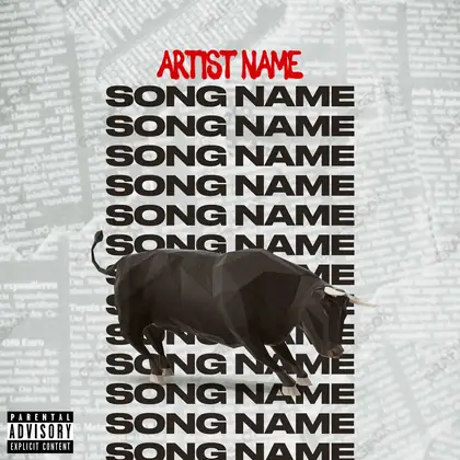 Premade album cover “Bull Bull” — a frame that refuses to sit in one category in a black and white palette