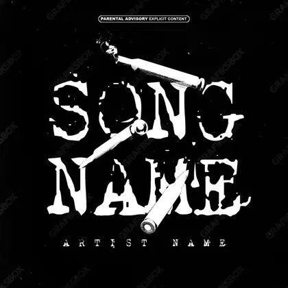 Premade album cover “Bullet Casings” — dark art with a heavy atmosphere in a monochrome palette