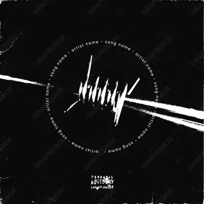 Portada de álbum prediseñada «Scape» — un encuadre que no encaja en una sola categoría, en una gama en blanco y negro