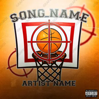 Portada de álbum prediseñada «Snipe Basket» — un encuadre que no encaja en una sola categoría, en matices anaranjados