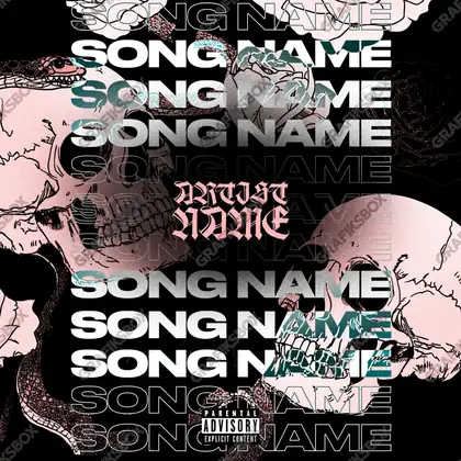 Premade album cover “Dark Cannibal” — a dark frame where light works in single points in a black and white palette