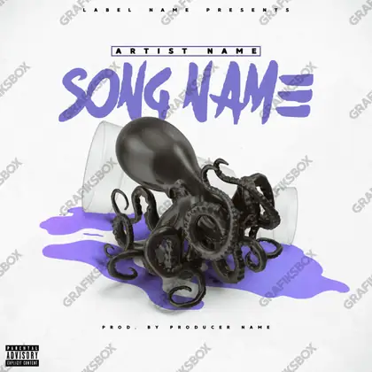 Обложка для песни «Purple Squid» — в фиолетовых тонах