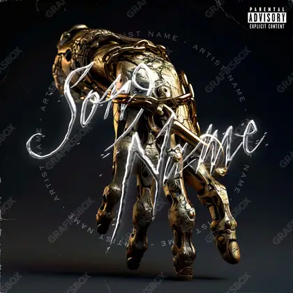 Portada de álbum prediseñada «Gold Zombie» — los signos del lujo: oro, dinero, brillo, en una gama dorada