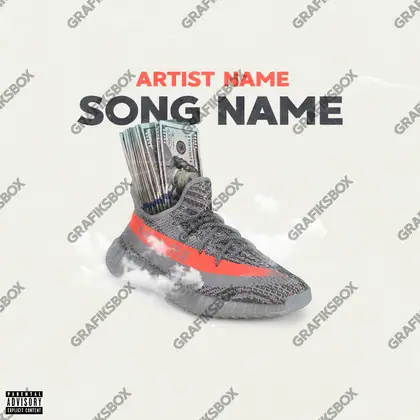 Готовая обложка для трека «Yeezy» — в чёрно-белом
