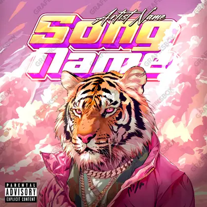 Обложка для трека «Tiger Pink» — в розовых тонах