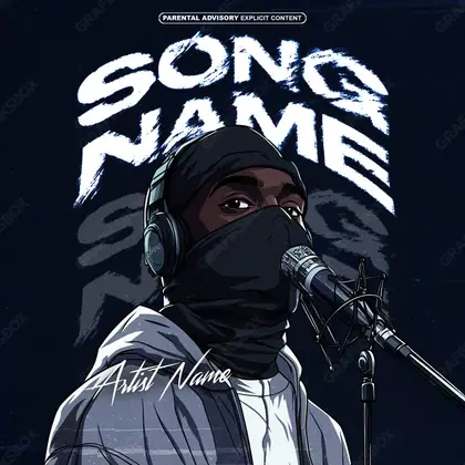 Готовая обложка для трека «The Lyricist» — в чёрно-белом