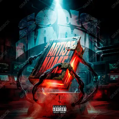 Premade album cover “Book of Powers” — a subject with a character of its own in deep red tones