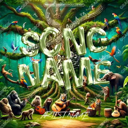 Обложка для трека «Jungle Band» — в зелёных тонах