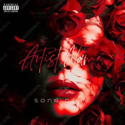 Купить обложку для трека с цветами «Rose Face» — в красных тонах