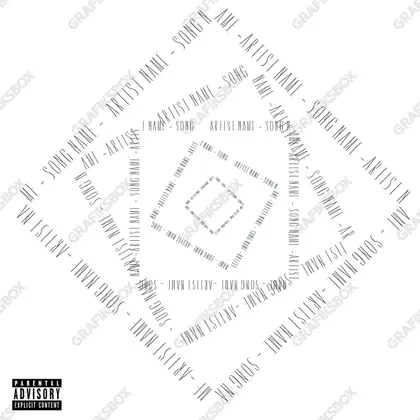 Portada de álbum prediseñada «Depth» — una idea visual original sin equivalente cercano en el catálogo, en una paleta monocroma