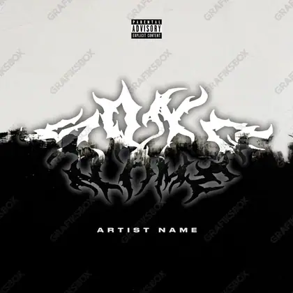 Portada de álbum prediseñada «Vs» — un encuadre que no encaja en una sola categoría, en una paleta monocroma