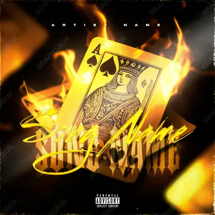 Portada de álbum prediseñada «Ace» — una idea visual original sin equivalente cercano en el catálogo, en matices anaranjados