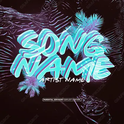 Premade album cover “Miami” — a subject with a character of its own in cool blue tones