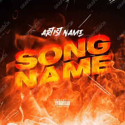 Portada de álbum prediseñada «Fuegote» — un motivo con carácter propio, en una gama naranja