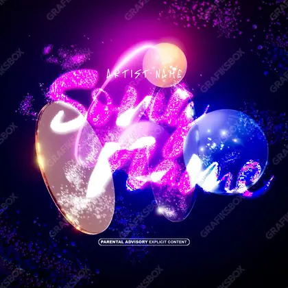 Portada de álbum prediseñada «Shiny» — una idea visual original sin equivalente cercano en el catálogo, en matices rosados
