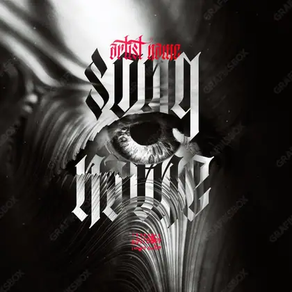 Portada de álbum prediseñada «Glances» — una idea visual original sin equivalente cercano en el catálogo, en una gama en blanco y negro