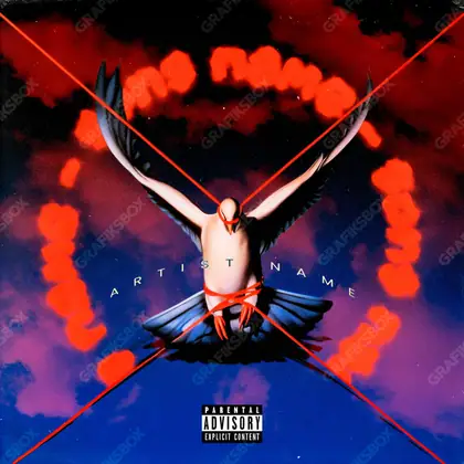 Portada de álbum prediseñada «Bound Freedom» — un motivo con carácter propio, en tonos rojos intensos