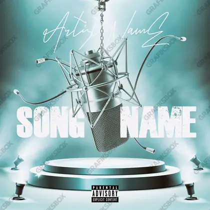 Premade album cover “Mic Show” — a frame that refuses to sit in one category in cool blue tones