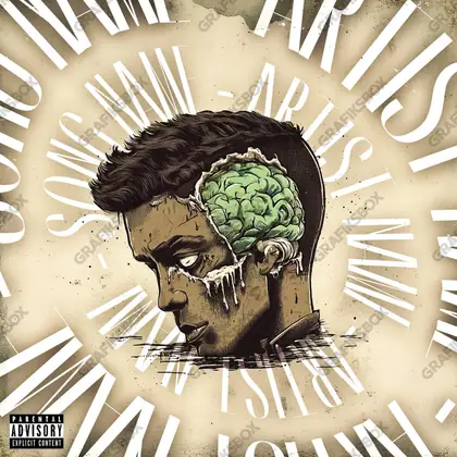 Portada de álbum prediseñada «With Mind» — un encuadre que no encaja en una sola categoría, en una gama naranja