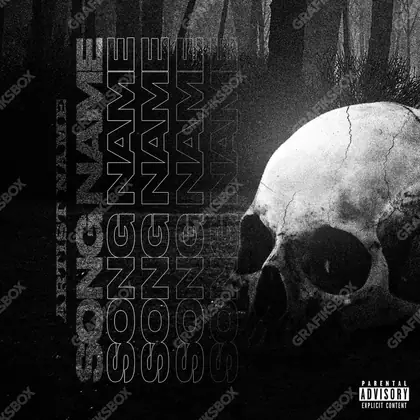 Готовая обложка для трека «Cadaver» — в чёрно-белом