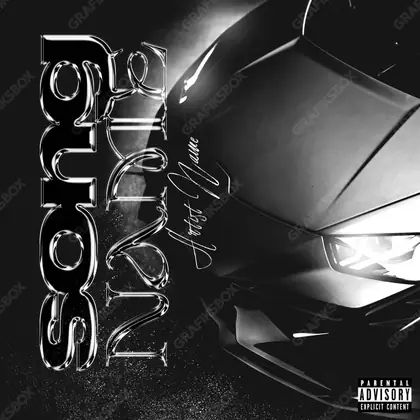 Portada de álbum prediseñada «Aventador» — un encuadre que no encaja en una sola categoría, en una paleta monocroma