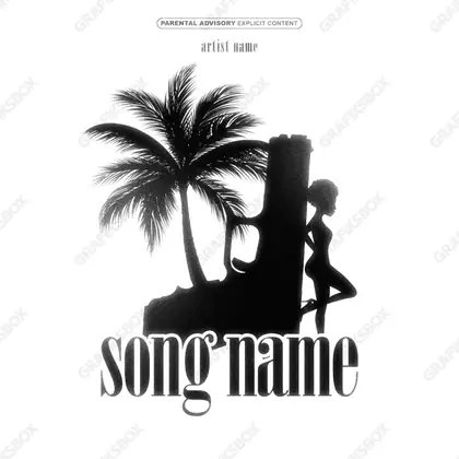 Portada de álbum prediseñada «Scarface» — un encuadre que no encaja en una sola categoría, en una gama en blanco y negro